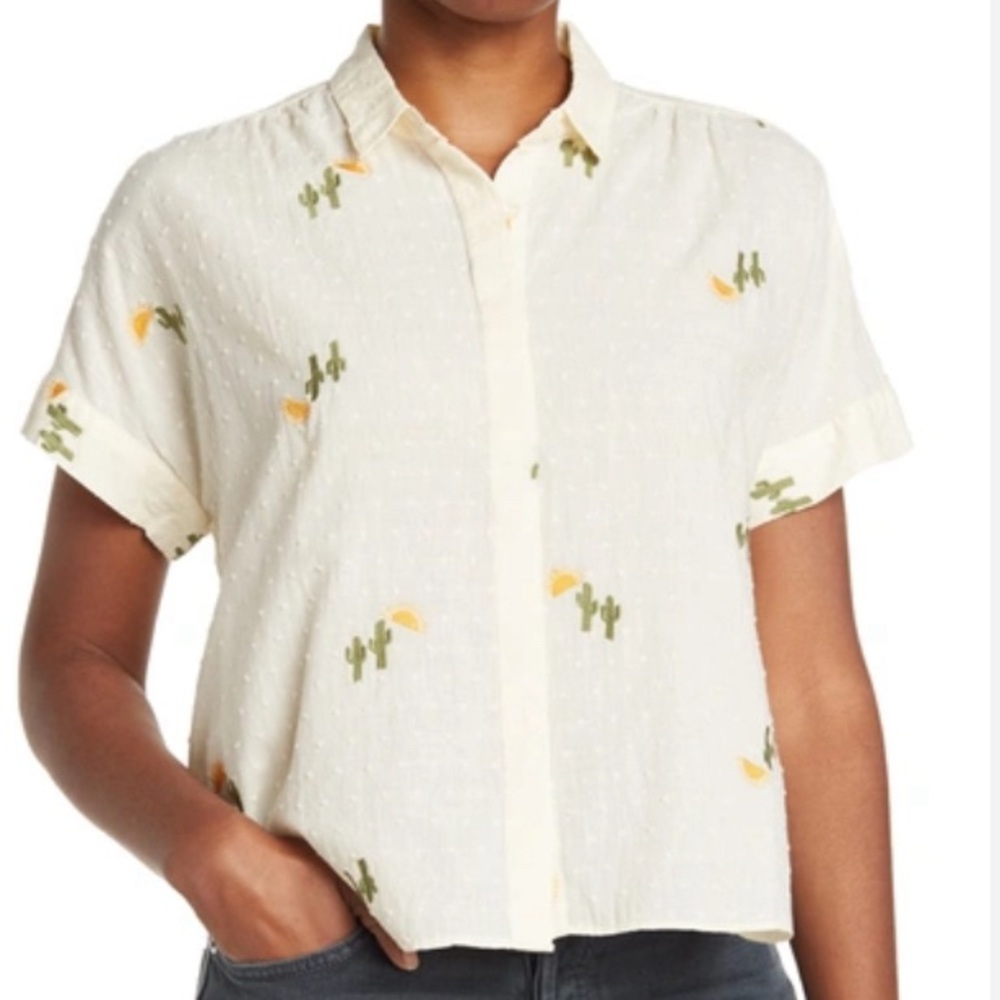 MADEWELL HILLTOP BLOUSE size S